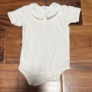 White Peter Pan Collar Baby One-Piece Bodysuit